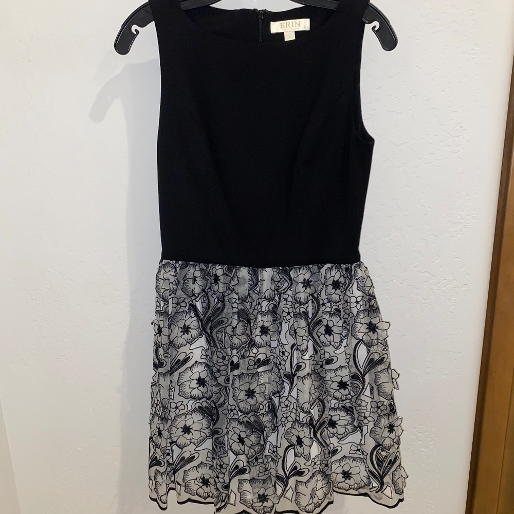 Gently used- ERIN Erin Fetherston Black/White Dress